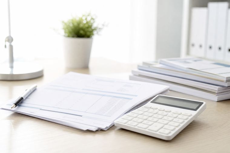 Postazione di lavoro moderna con due schermi accesi appoggiati su una scrivania ordinata